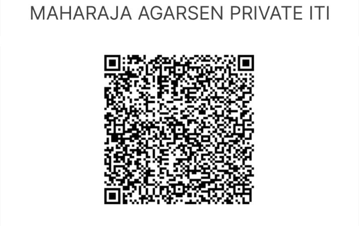 Maharaja Agarsen Private ITI fee payment QR code