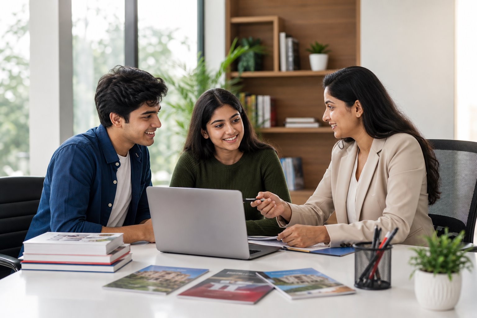 Admission counselling discussion with students